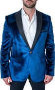 Maceoo Tesla Velvet Blue Dinner Jacket