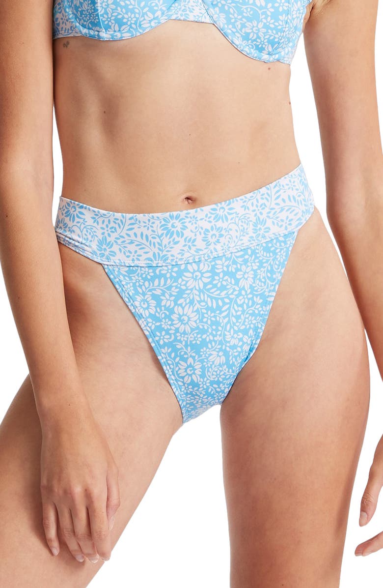 Billabong Blissed Out Aruba High Waist High Leg Bikini Bottoms, Main, color,
