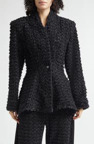 Stella McCartney Laser Bouclé Denim Hourglass Jacket