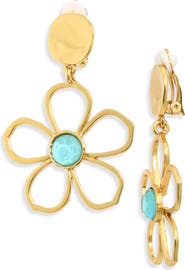 Karine Sultan Bloom Drop Clip-On Earrings