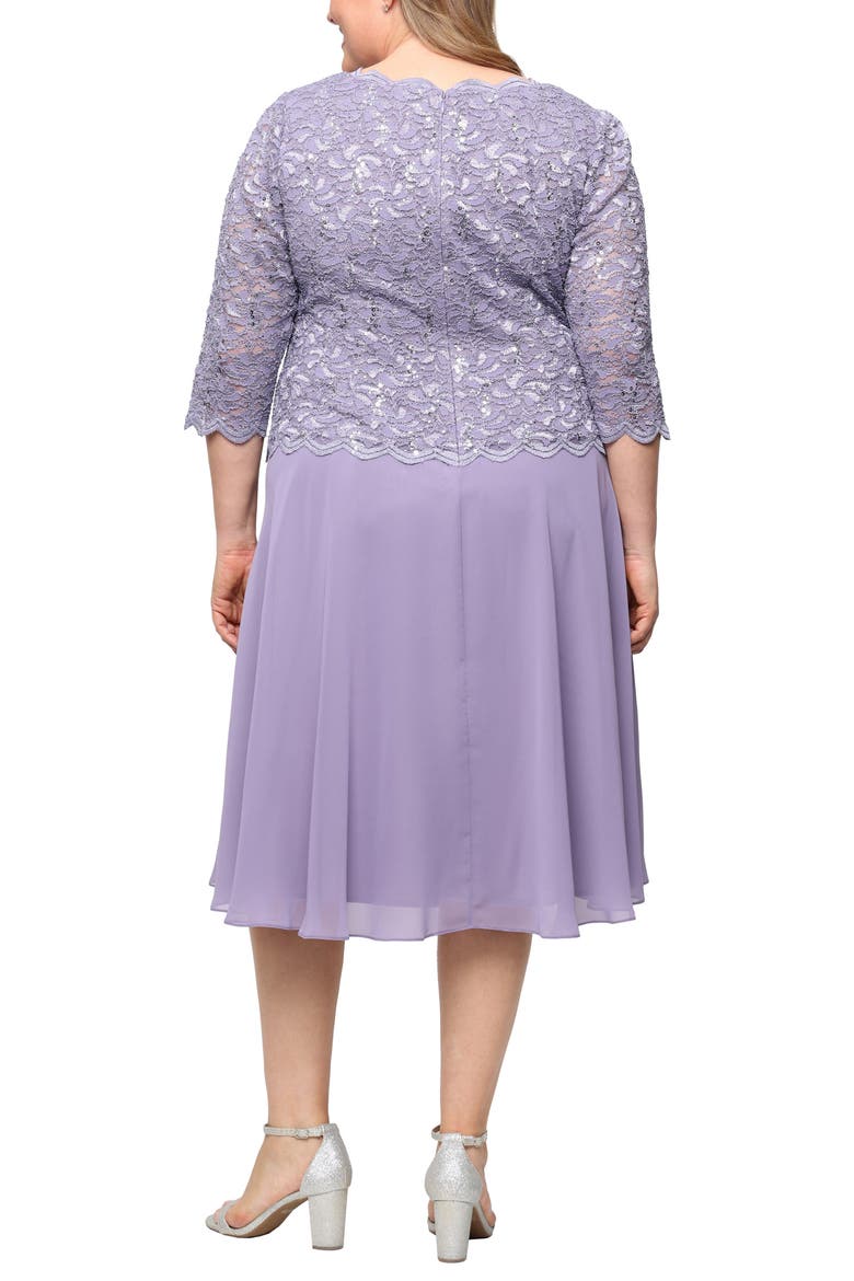 Mock Two-Piece Midi Dress, Alternate, color, HEATHER