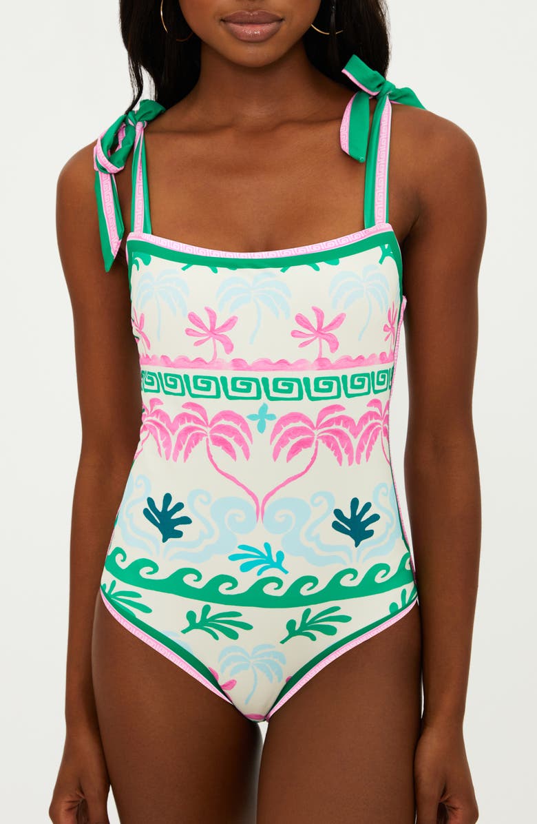 Beach Riot Shona One-Piece Swimsuit, Alternate, color, Tropical Palm