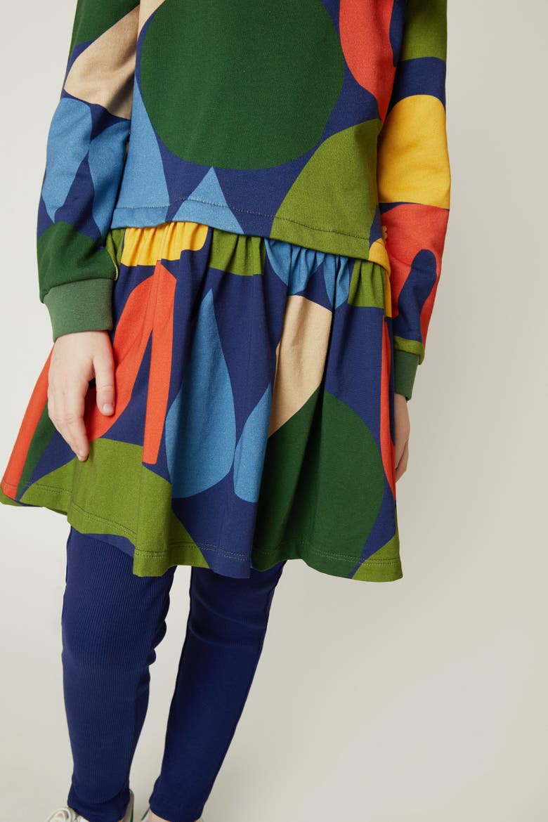 Fall Shapes Dress, Alternate, color, Beacone Blue/Multi