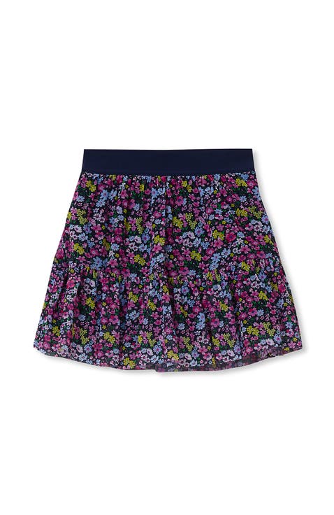 Girls Tiered Mesh Skort
