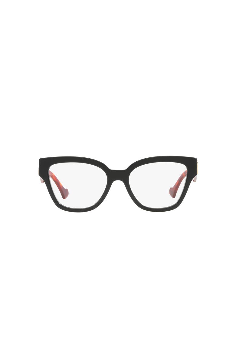 Gucci 54mm Round optical glasses, Alternate, color, Black/ Red