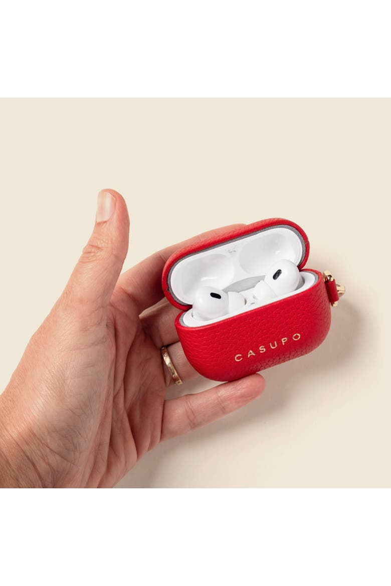 Airpod Case with Ring, Alternate, color, Red