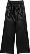DELUC Dante Wide Leg Faux Leather Pants