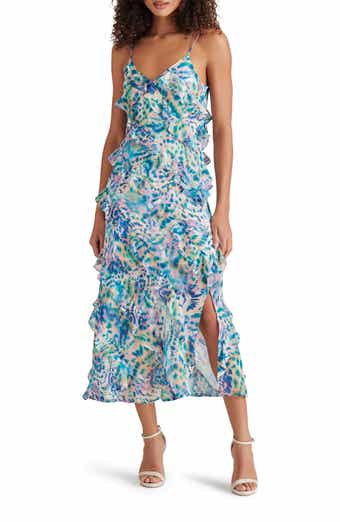 Steve Madden Dion Tiered Ruffle Maxi Slipdress