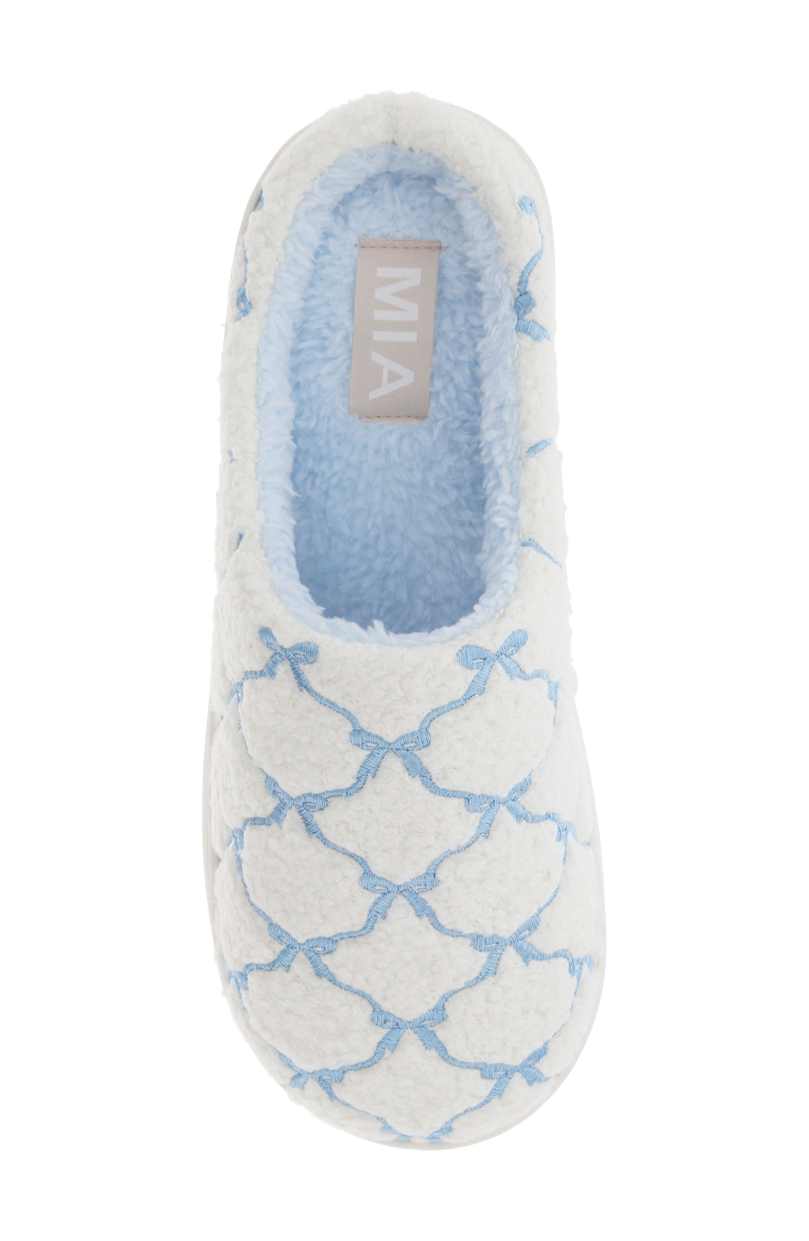 MIA Cozi Slipper, Alternate, color, Blue Link Bows
