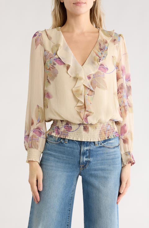 Ruffle Long Sleeve Top