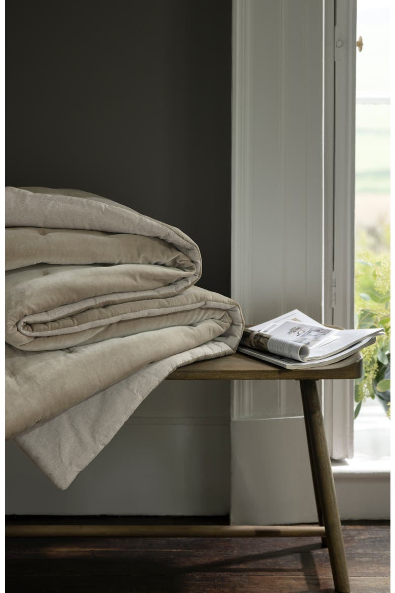Jaipur Luxury Cotton Velvet Quilted Throw, Alternate, color, Hazelnut