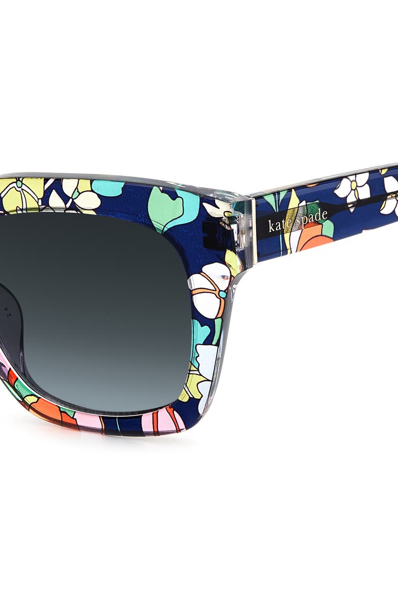 Kate Spade New York camryns 50mm gradient polarized square sunglasses, Alternate, color, Blue