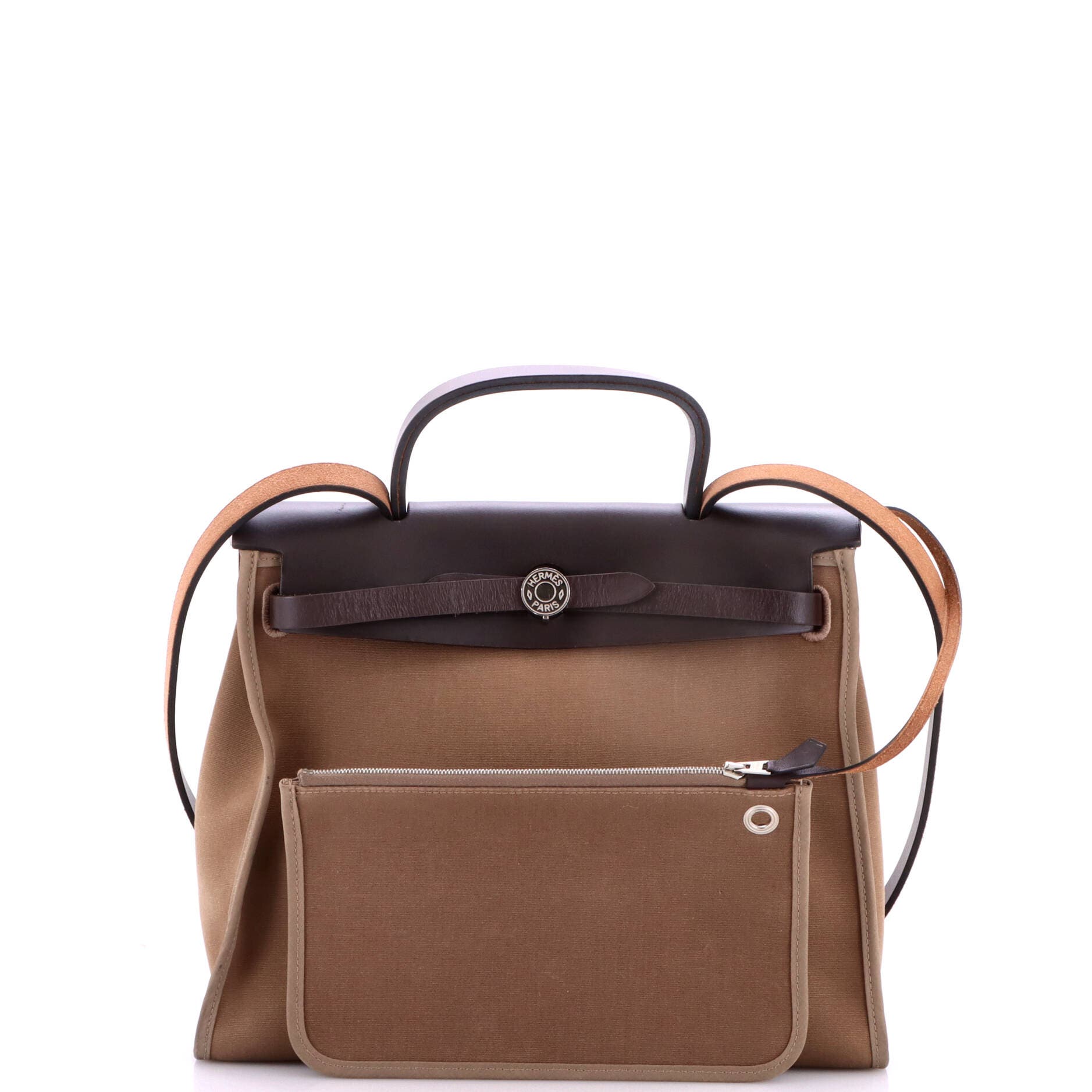 Herbag Zip Leather and Toile 31, Alternate, color, Grey