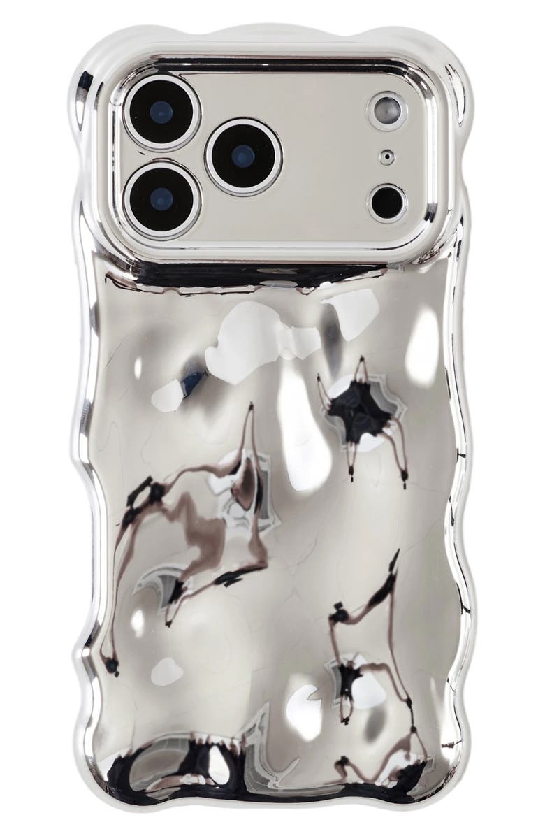 Auramma Bubbles iPhone 17 Pro Max Case, Main, color, Chrome