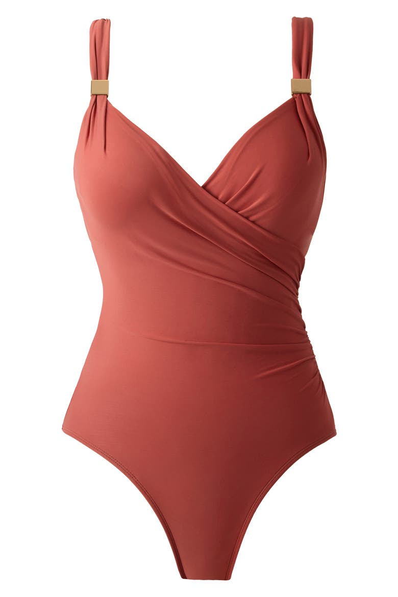 Razzle Dazzle Siren One-Piece Swimsuit, Alternate, color, TERRA