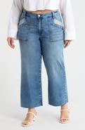 KUT from the Kloth Meg Raw Hem High Waist Ankle Wide Leg Jeans