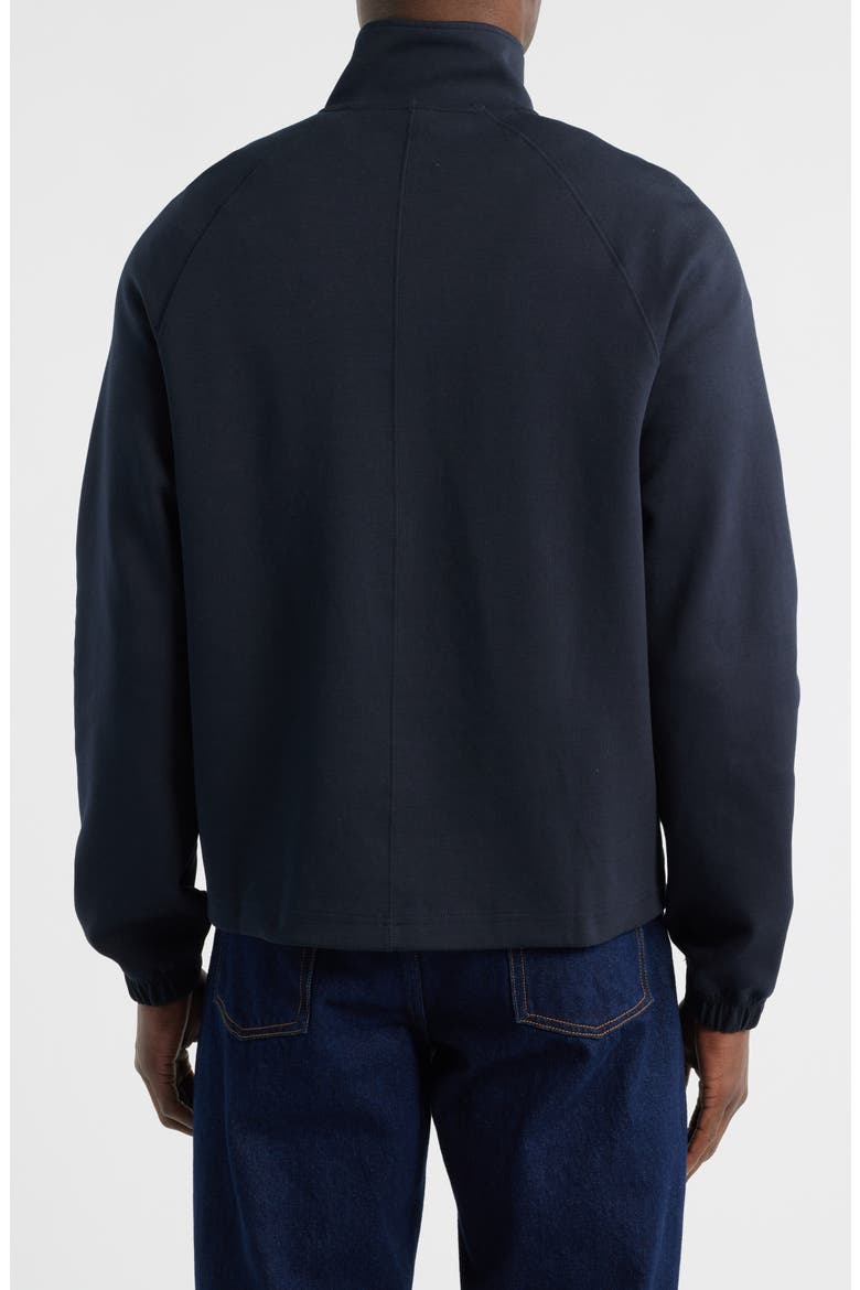 Zip Front Mock Neck Sweatshirt, Alternate, color, VERY DARK NAVY