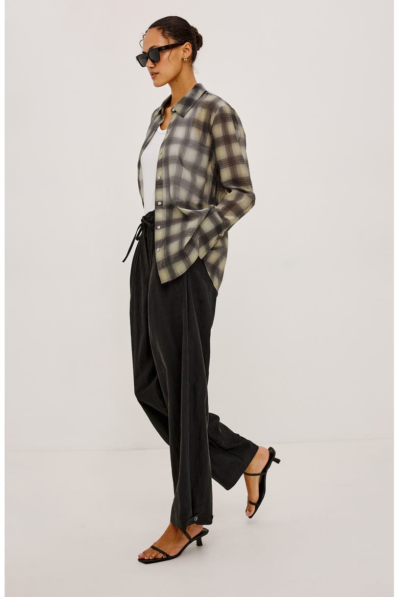 Bishop Plaid Button-Up Shirt, Alternate, color, ONYX TAUPE