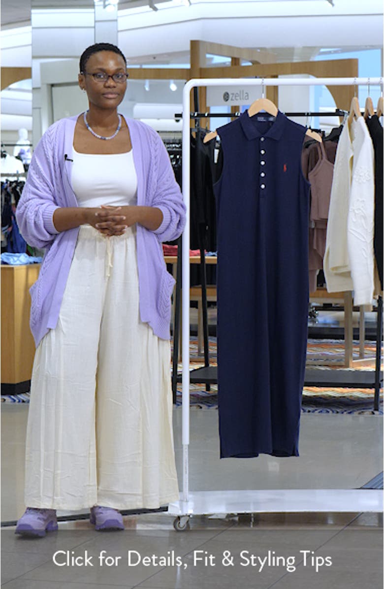 Stretch Cotton Piqué Polo Dress, sales video thumbnail