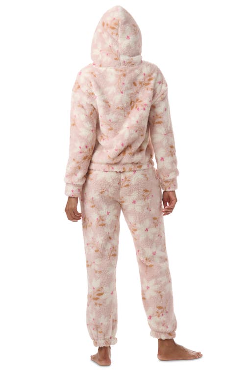 Splendid High Pile Fleece Pajamas In Berry Frost Floral