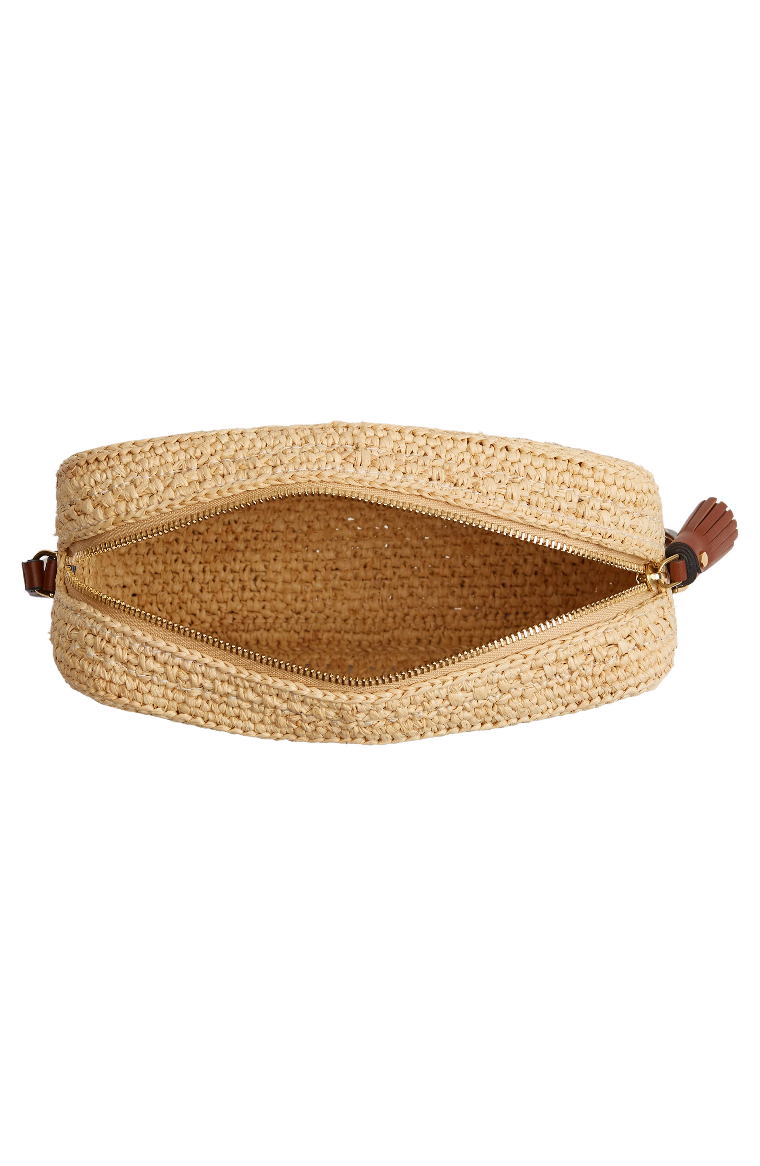 Anya Hindmarch Eyes Raffia Crossbody Bag, Alternate, color, 