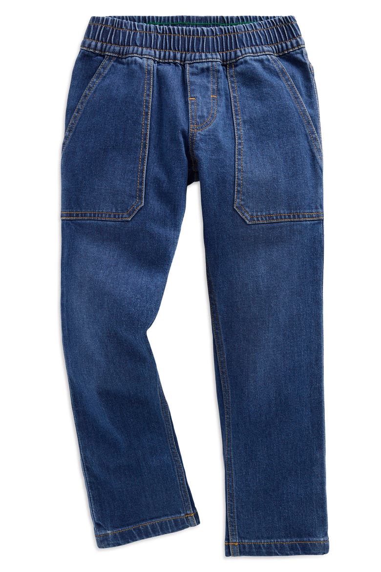 Kids' Relaxed Pull-On Jeans, Main, color, MID WASH