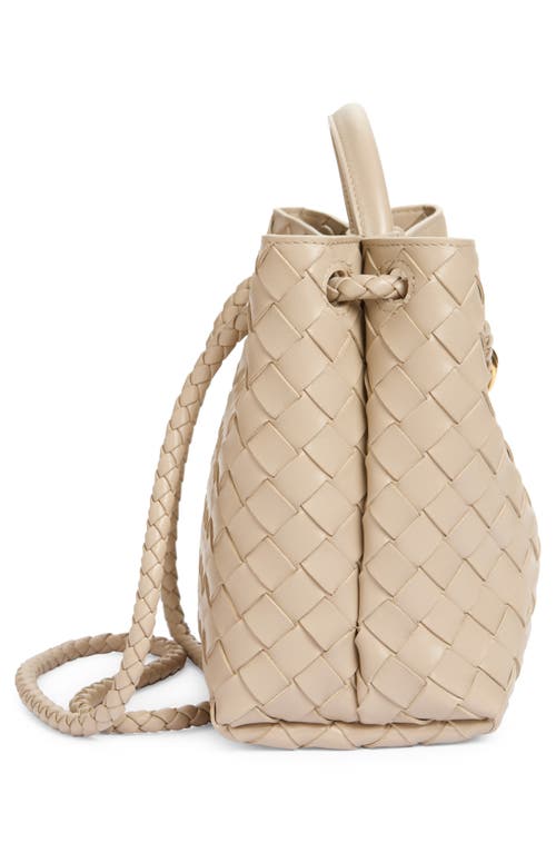 Bottega Veneta Small Andiamo Intrecciato Shoulder Bag In 9616 Ecru-muse Brass-ecru