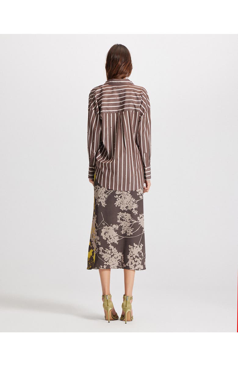 THEO The Label Echo Pearly Shirt, Alternate, color, Koffee/Gold