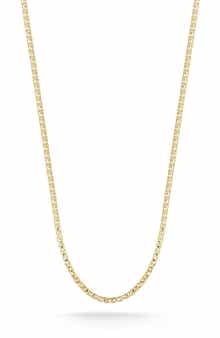 GLAZE JEWELRY 18K Gold Plated Silver Box Chain Necklace