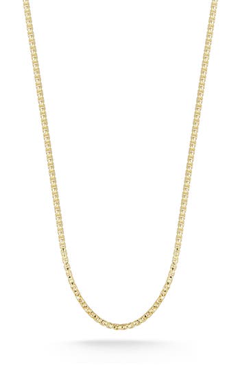 Glaze Jewelry 18k Gold Plated Silver Box Chain Necklace In Gold