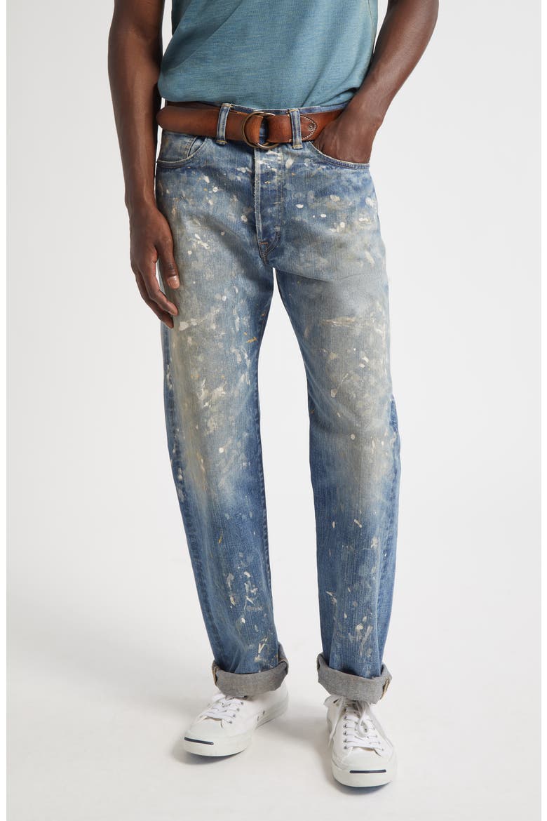 Straight Fit Distressed Jeans, Main, color, FENIMORE WASH