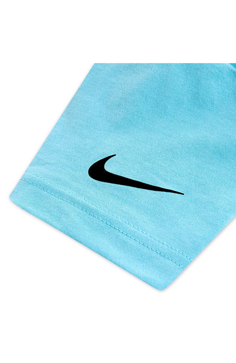 3 Brand Icon Duo Logo Graphic T-Shirt & Shorts Set, Alternate, color, Turquoise Waves