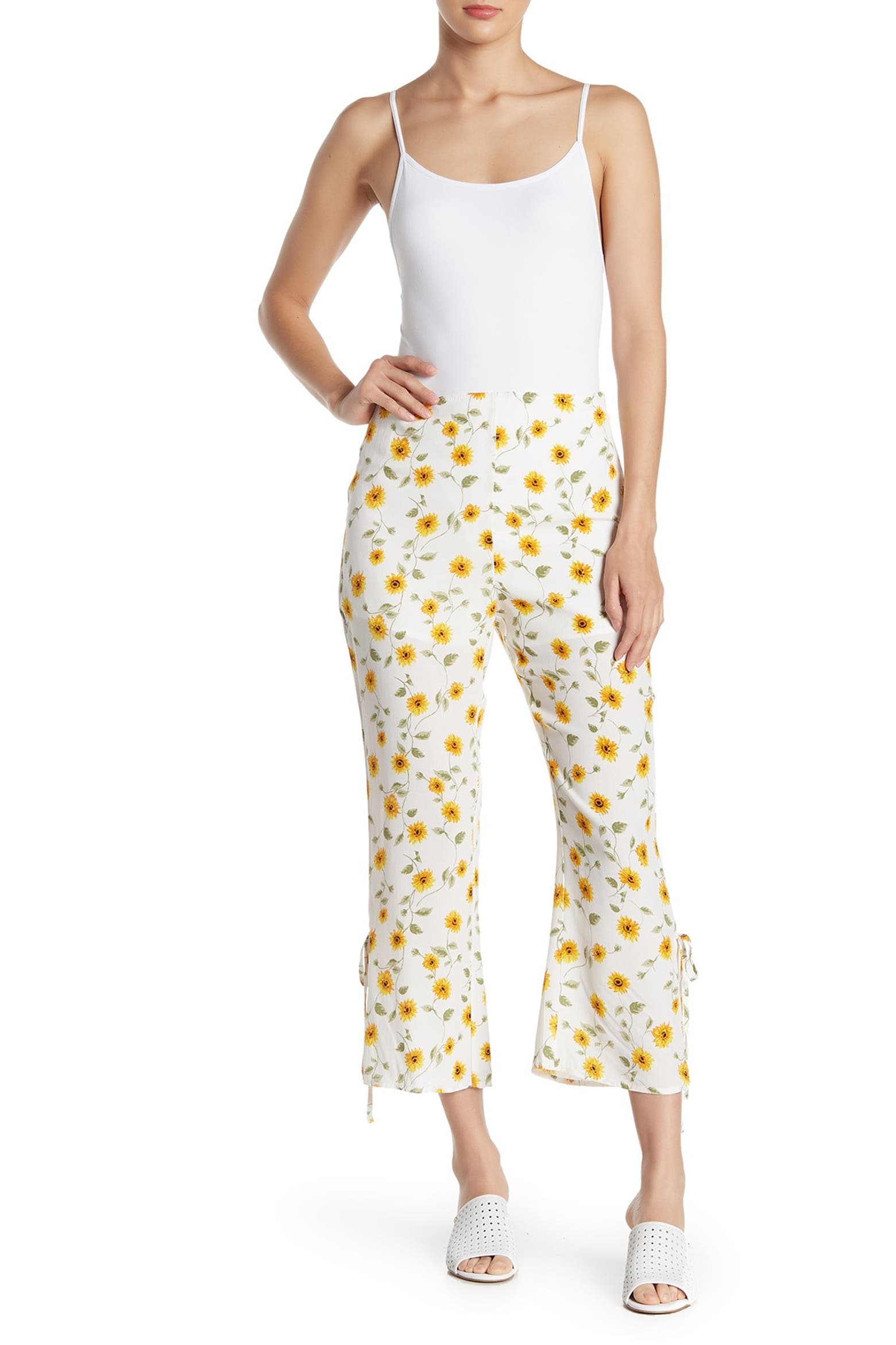 Sunflow High Rise WILD HONEY Sunflower High Waist Crop Pants (Women) | Nordstromrack