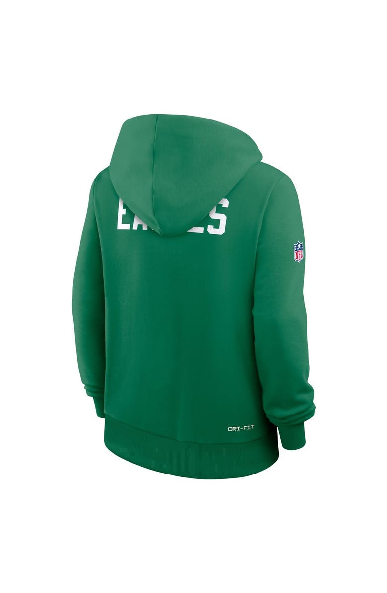Nike Women's Nike Kelly Green Philadelphia Eagles Throwback Sideline Standard Issue Dri-FIT Hoodie, Alternate, color, Kelly Green