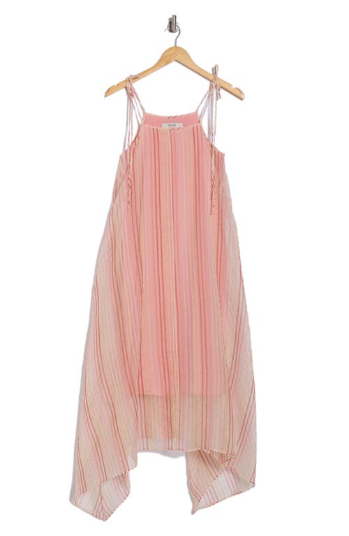 Joie Roisin Organza Silk-blend Midi Dress In Peach Melba