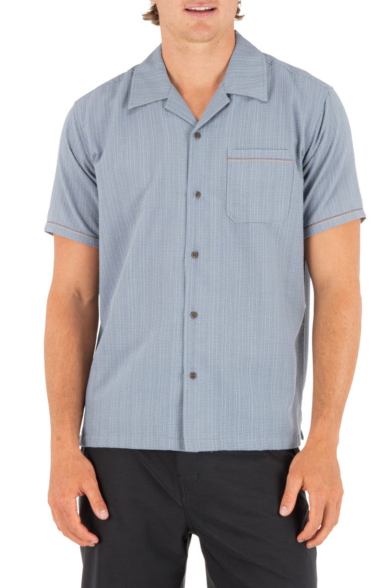 Lay Day Camp Shirt, Main, color, GREY TEAL