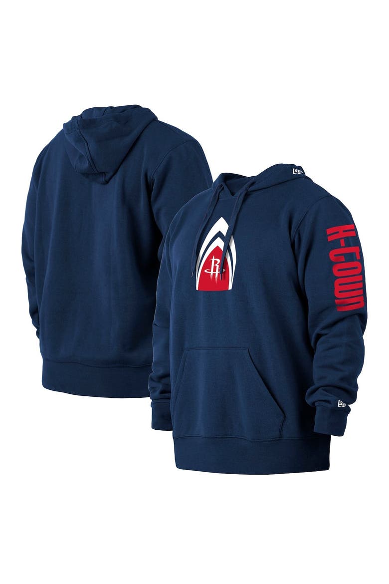 Men's New Era Navy Houston Rockets 2021/22 City Edition Big & Tall Pullover Hoodie, Main, color, Navy