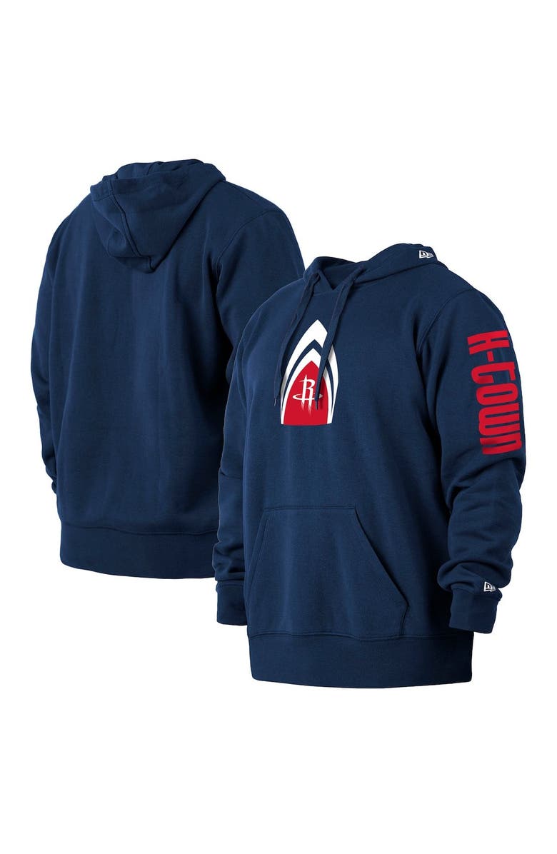 New Era Men's New Era Navy Houston Rockets 2021/22 City Edition Big & Tall Pullover Hoodie, Main, color, 