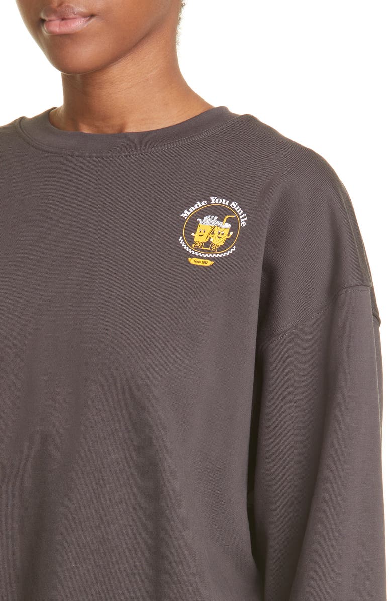 THE MAYFAIR GROUP Made You Smile Cotton Sweatshirt, Alternate, color, 