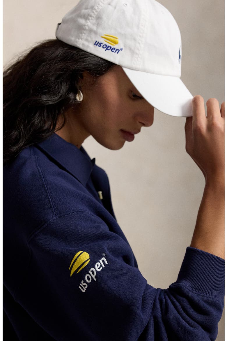 US Open Arctic Fleece Long Sleeve Polo, Alternate, color, NAVY