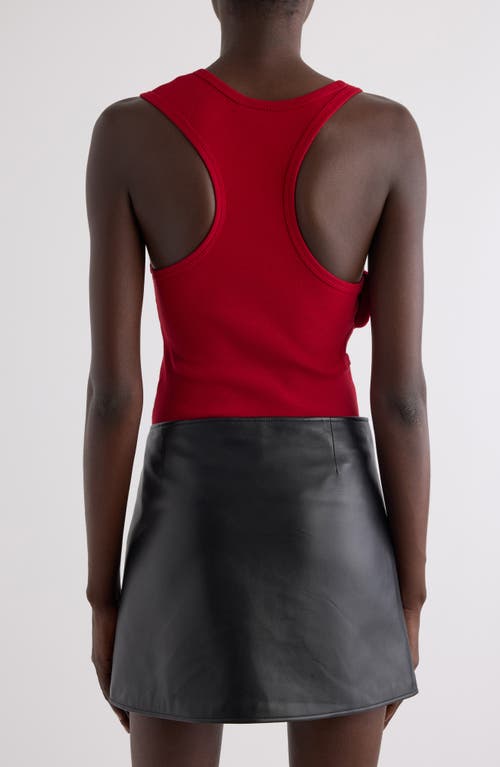 Courrèges Scoop Neck Sleeveless Top With Cut-out Detailing In Red