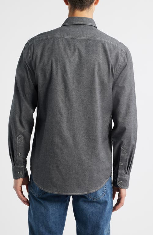 James Campbell Cana Trim Fit Cotton Button-up Shirt In Gray