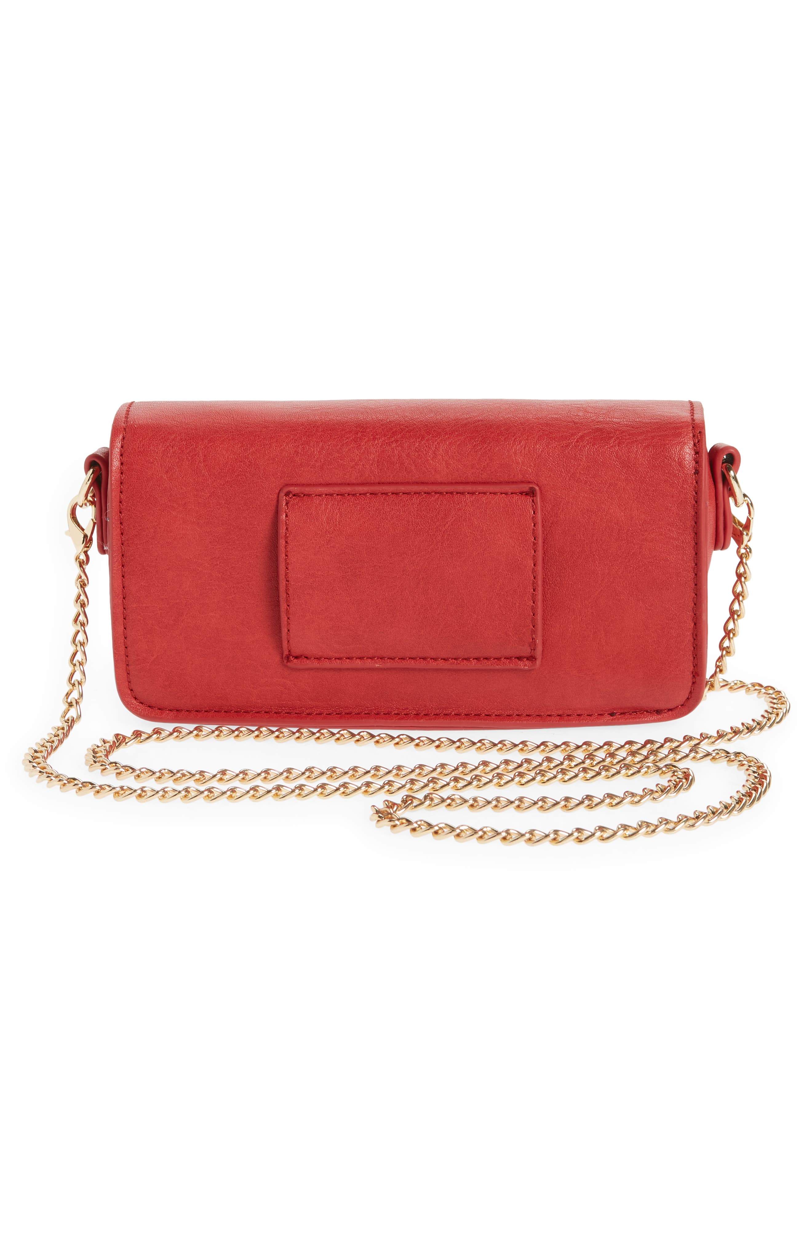Fiona Vegan Leather Convertible Crossbody Bag, Alternate, color, RED