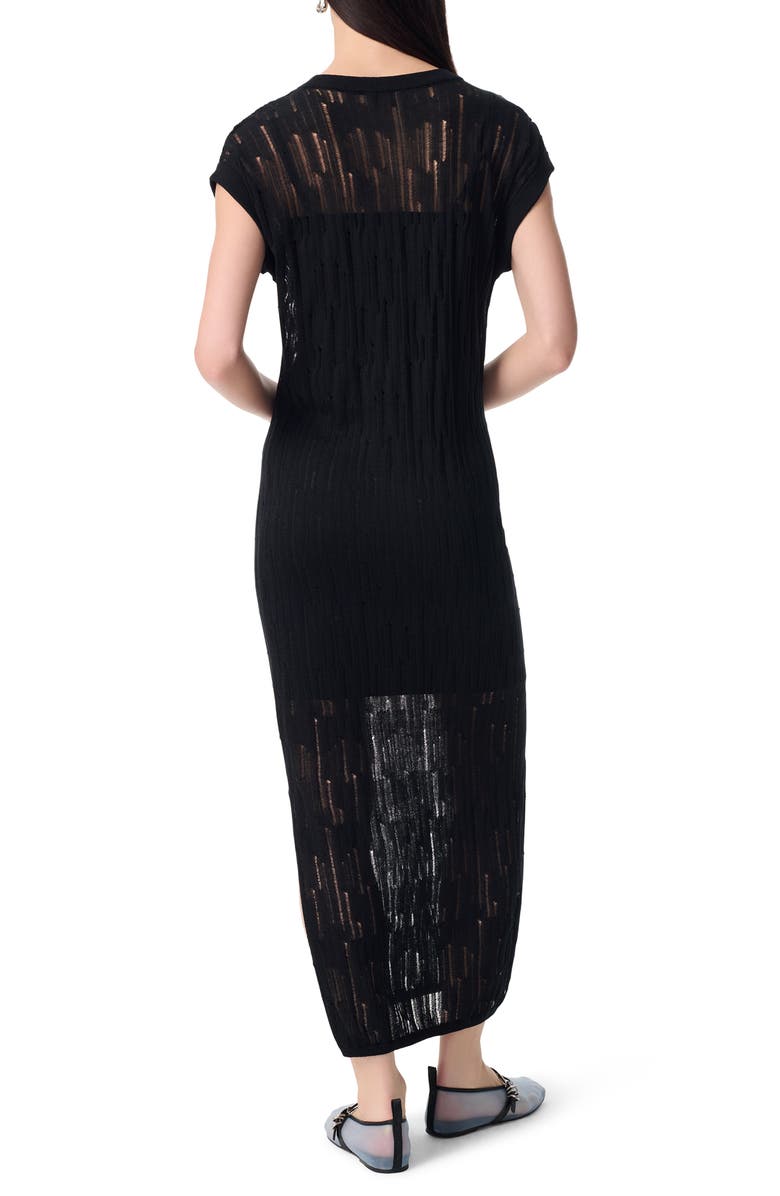 Robert Rodriguez Caterina Short Sleeve Sweater Dress, Alternate, color, Black