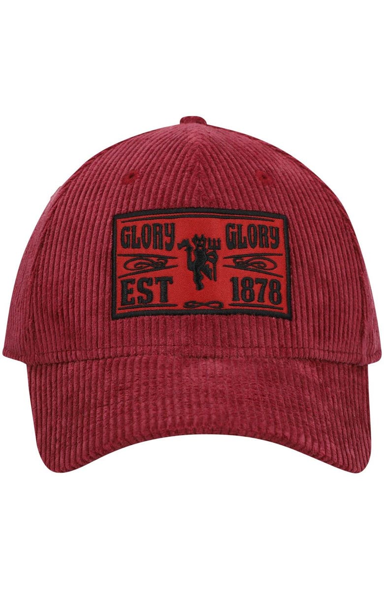 New Era Men's New Era Maroon Manchester United Cord Pack 9FORTY Adjustable Hat, Alternate, color, 