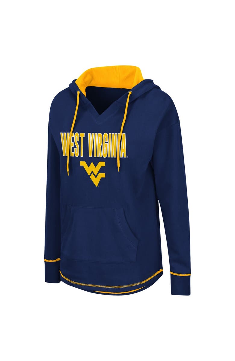COLOSSEUM Women's Colosseum Navy West Virginia Mountaineers Tunic Pullover Hoodie, Alternate, color, Navy