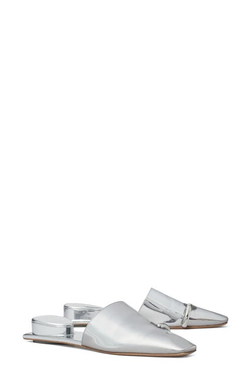 Tory Burch Pierced Mule In Silver