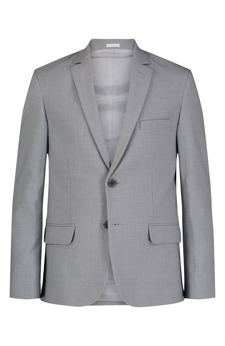 Calvin Klein Kids' Infinite Stretch Two-Button Sport Coat, Main, color, Silver Metal
