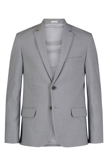 Calvin Klein Kids' Infinite Stretch Two-button Sport Coat In Gray