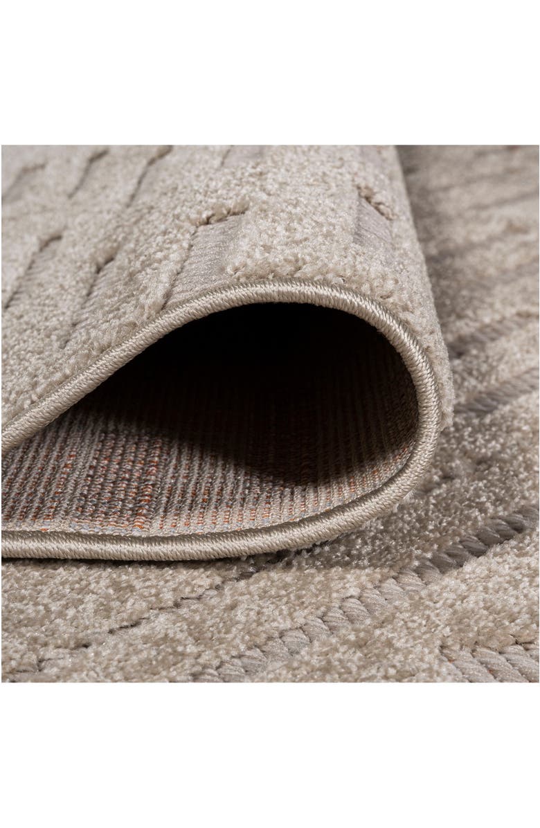 JONATHAN Y Xlendi High-Low Pile Moroccan Geometric Indoor/Outdoor Area Rug, Alternate, color, Beige